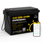 12V 320Ah Built in 200A Bluetooth BMS LiFePO4 Battery