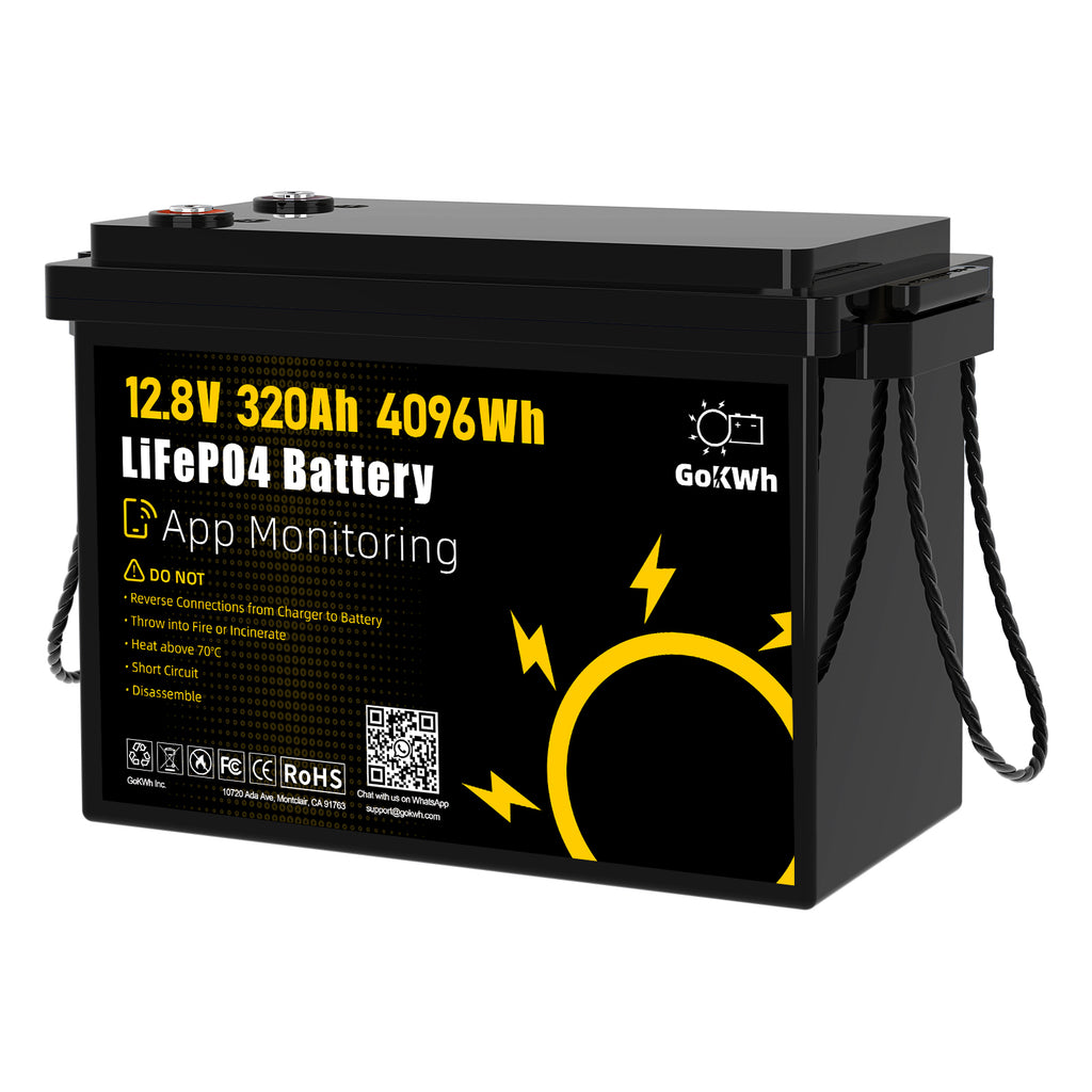 12V 320Ah Built in 200A Bluetooth BMS LiFePO4 Battery