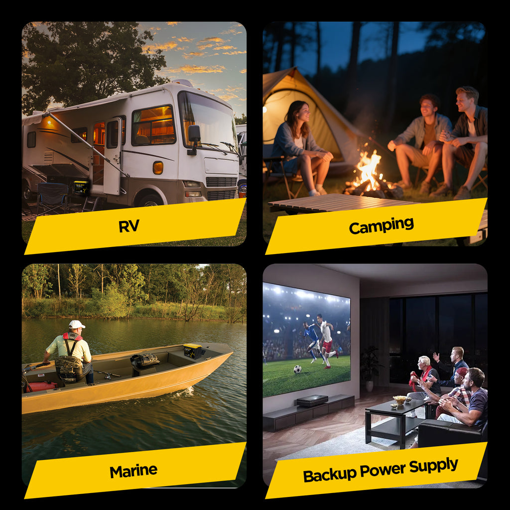 GoKWh 12V 320Ah Built in 200A Bluetooth BMS LiFePO4 Battery