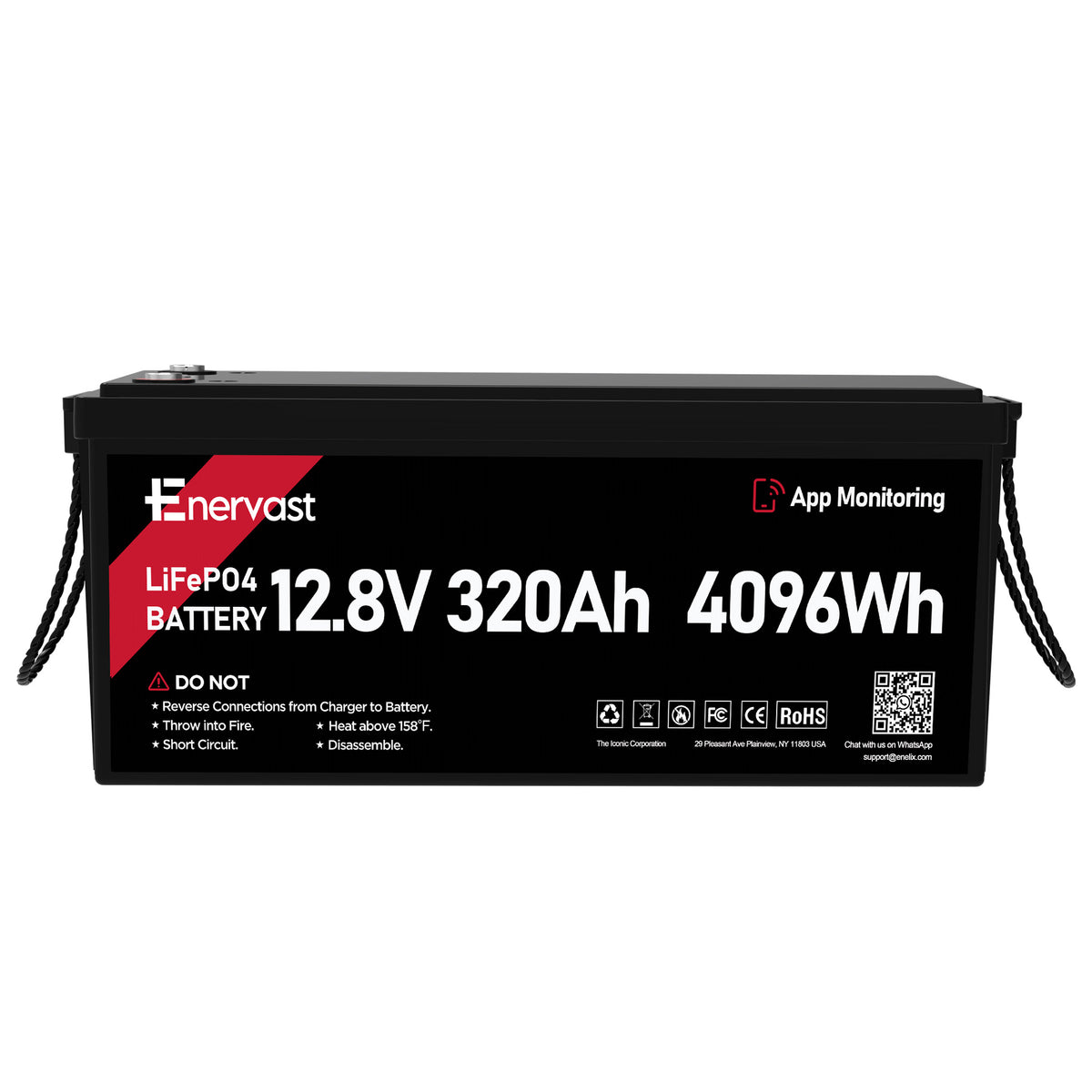 Enervast 12V 320Ah LiFePO4 Lithium Battery