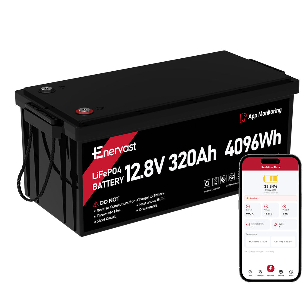Enervast 12V 320Ah LiFePO4 Lithium Battery