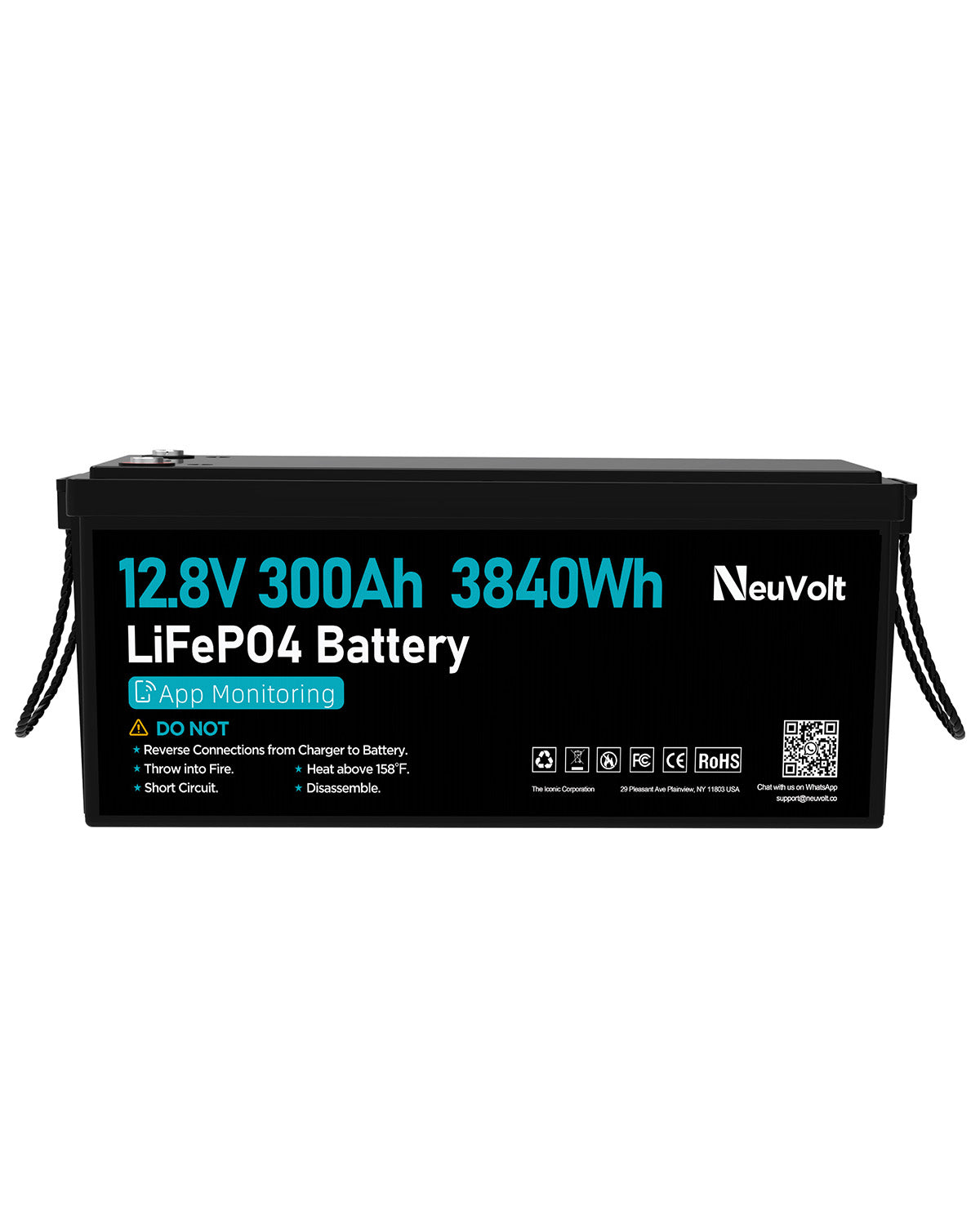 NeuVolt 12V 300Ah Lithium LiFePO4 battery