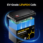 12V 100Ah LiFePO4 Deep Cycle Battery with Bluetooth App Monitoring
