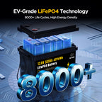 12V 320Ah Built in 200A Bluetooth BMS LiFePO4 Battery